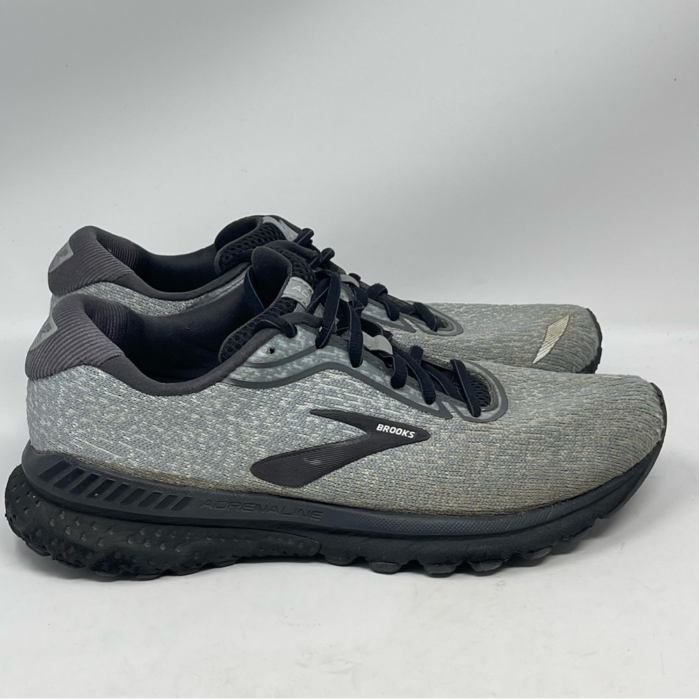 Brooks Adrenaline GTS 20 Mens 8 Gray Black Running Shoes Sneakers 1103071D088